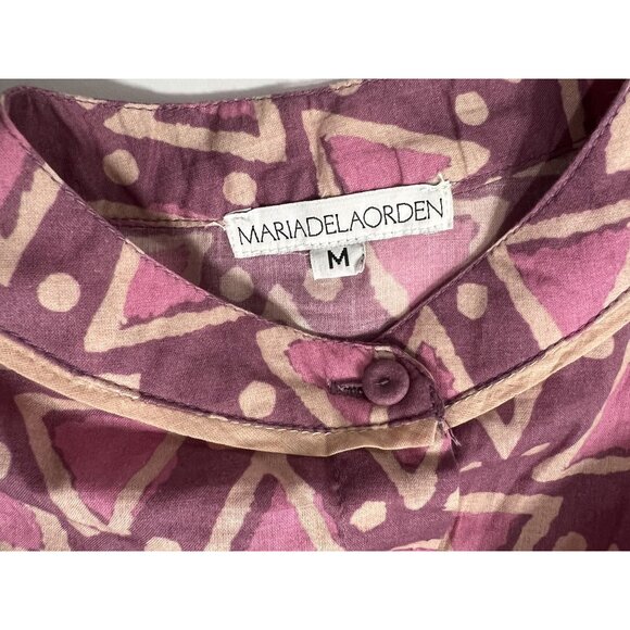 Maria de la Orden Maxi Dress in Purple Geo Print - Picture 4 of 5